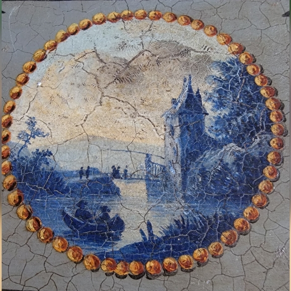 Vintage Landscape Art TinTrinket Box - Picture 3 of 6